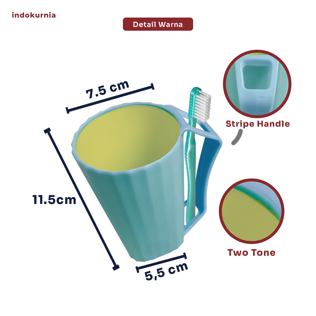 Cangkir Stripe Two Tone