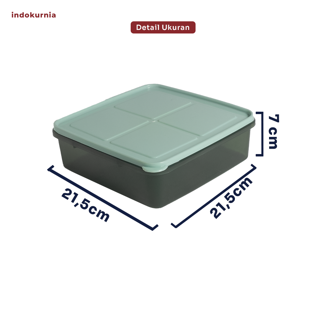 Indokurnia Toples Persegi 2000 mL American Colour