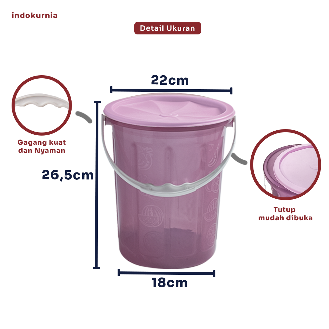 Indokurnia Toples Gagang 7.5 Liter American Colour