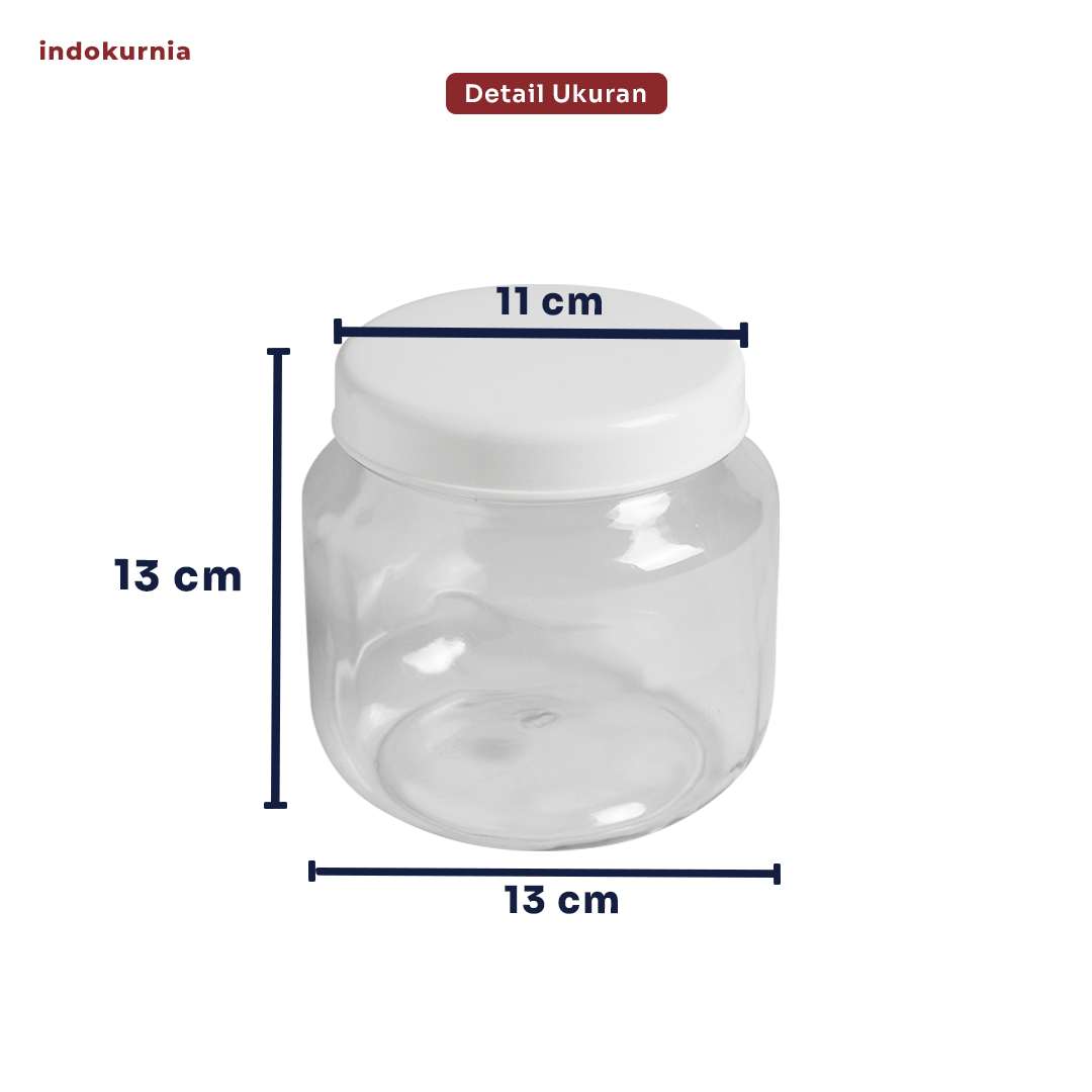 Indokurnia Toples Jar 1260 mL Transparant