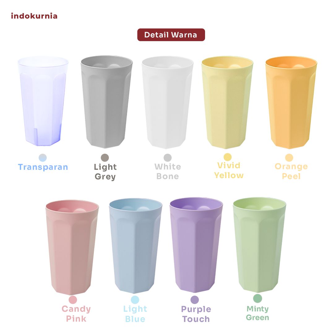 Indokurnia Gelas Vision 400 mL Pastel