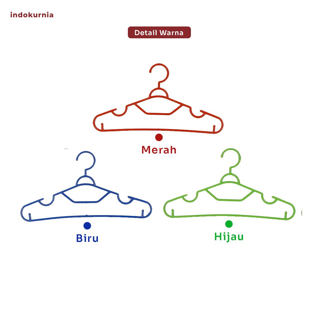 Indokurnia 6 pcs Gantungan Baju Boy Ori