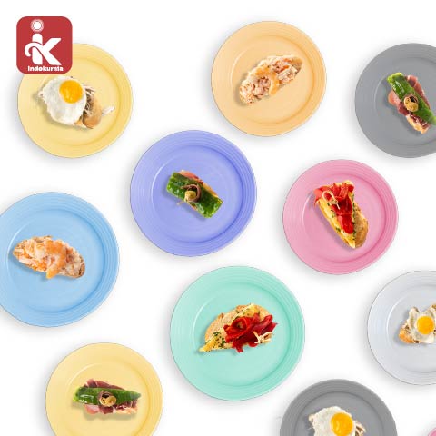 Indokurnia Piring Stripe Pastel