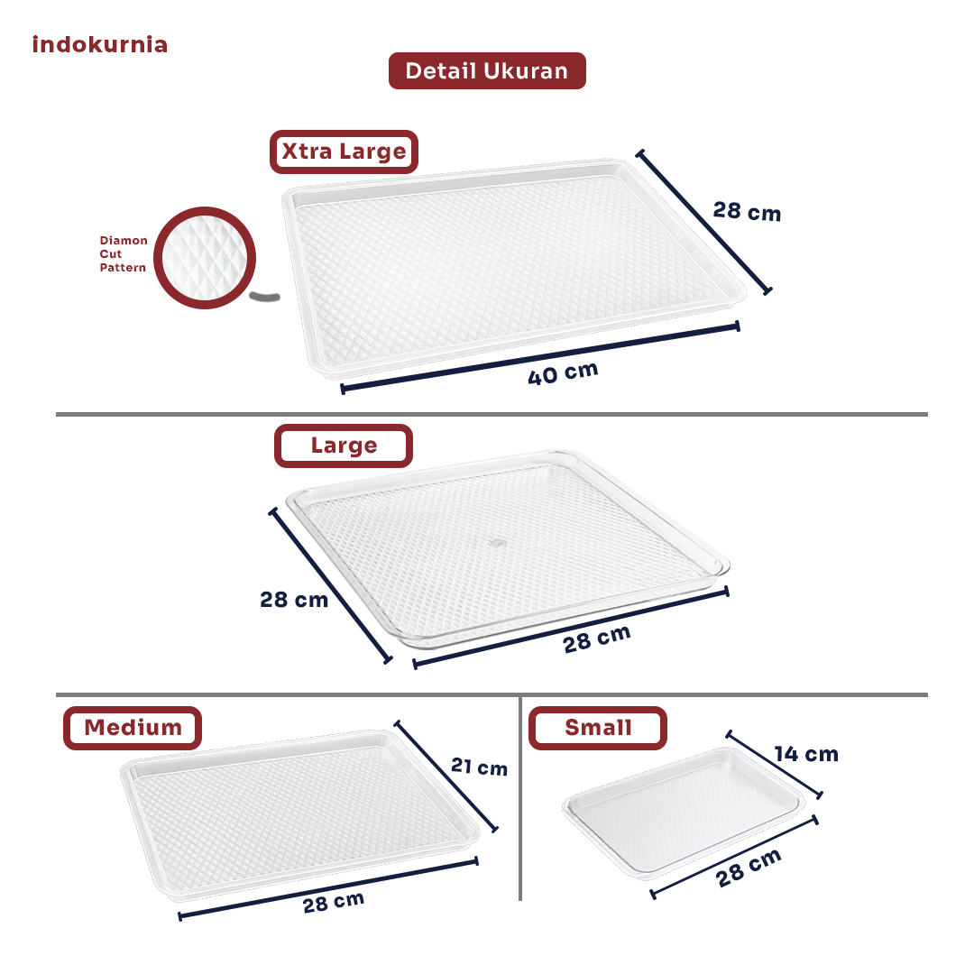 Nampan Diamond Transparant