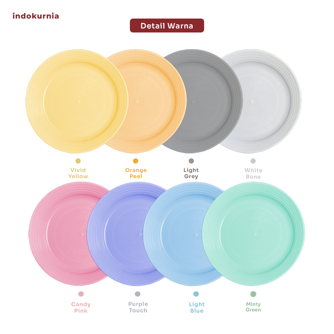 Indokurnia Piring Stripe Pastel