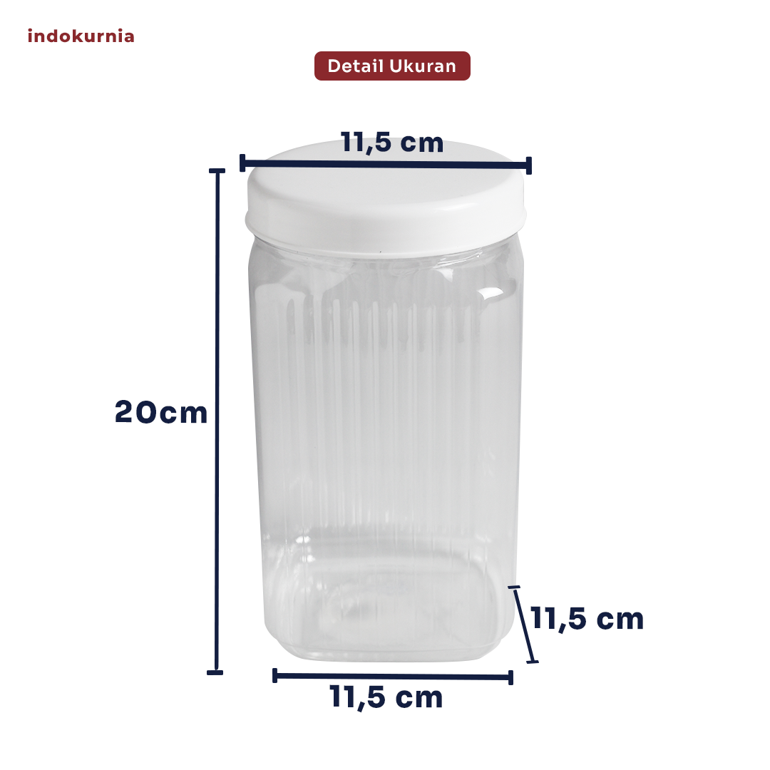 Indokurnia Toples Jar 2000 mL Transparant