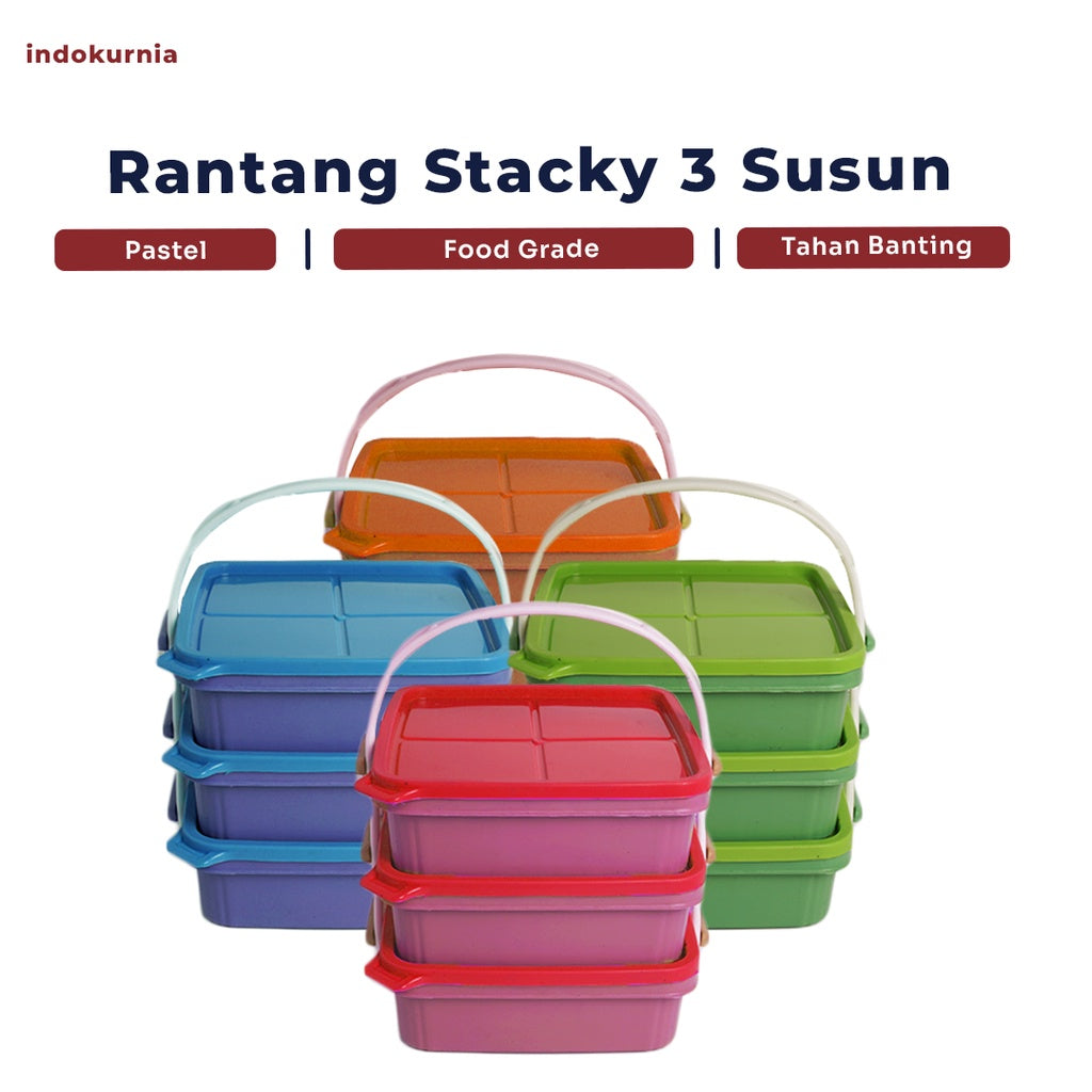 Indokurnia Rantang Stacky 3 Susun