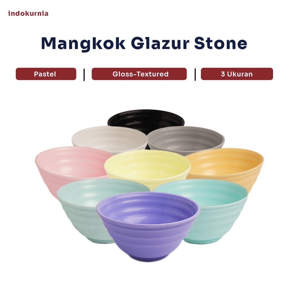 Indokurnia Mangkok Glazur Stone