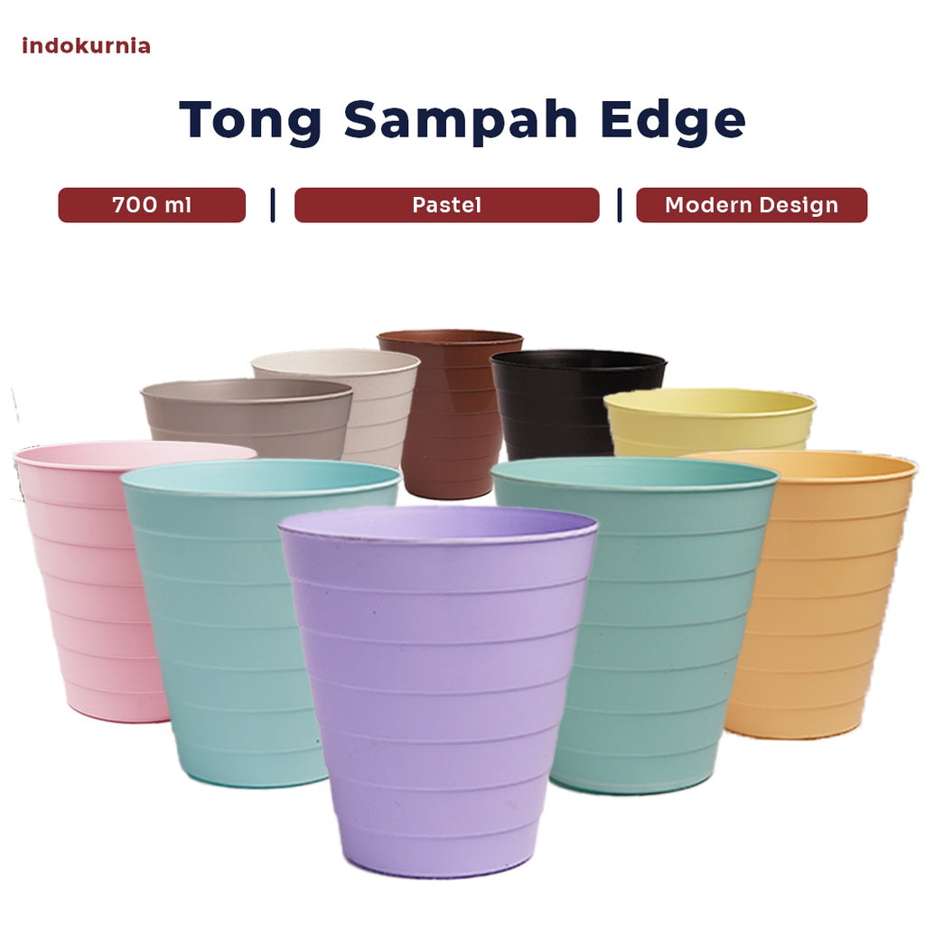 Indokurnia Keranjang Sampah Edge Pastel