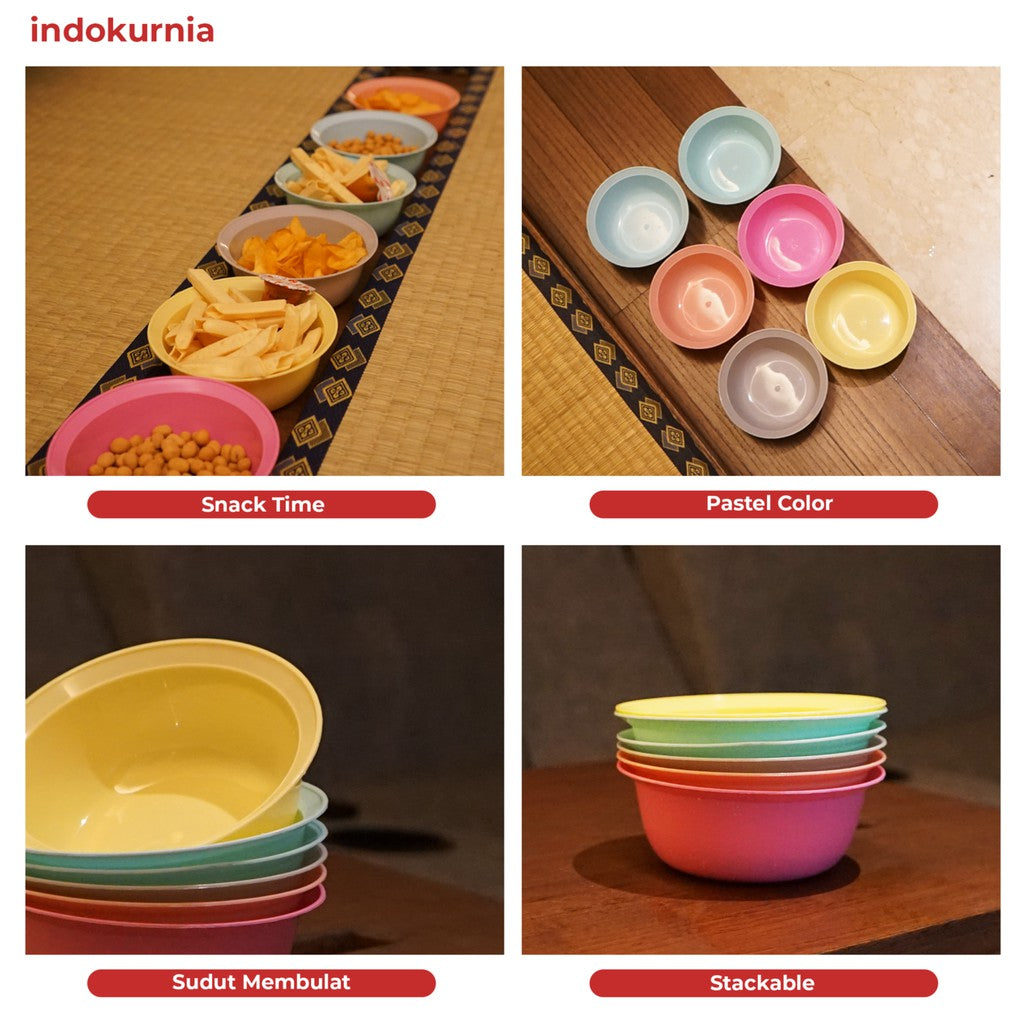 Indokurnia Mangkok Snack 5 Inch Pastel