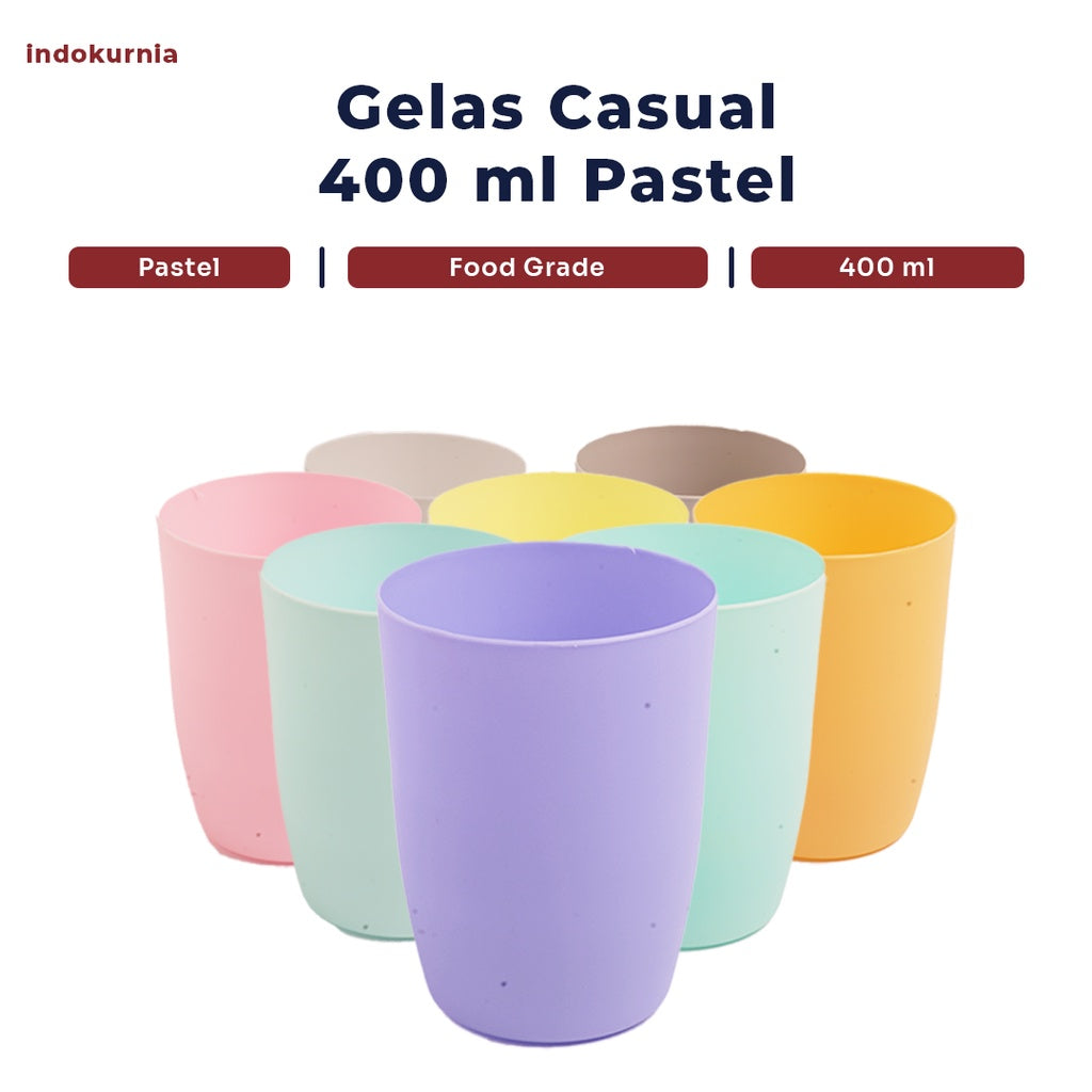 Indokurnia Gelas Casual 400 mL Pastel