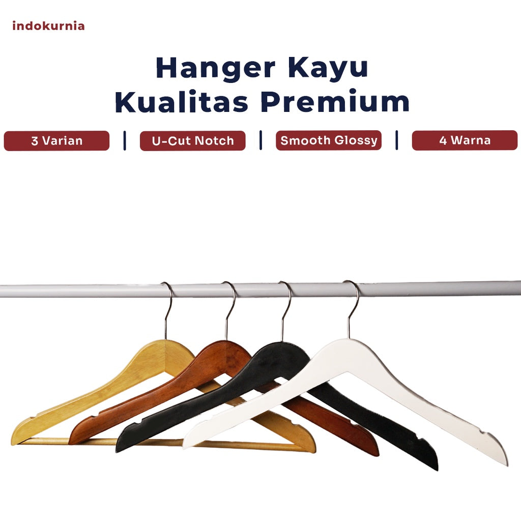 Indokurnia Hanger Kayu Kualitas Premium