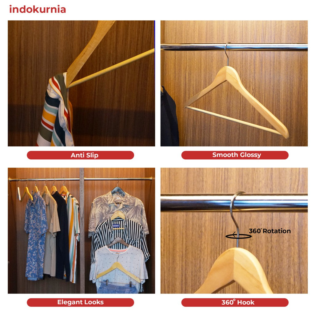 Indokurnia Hanger Kayu Kualitas Premium