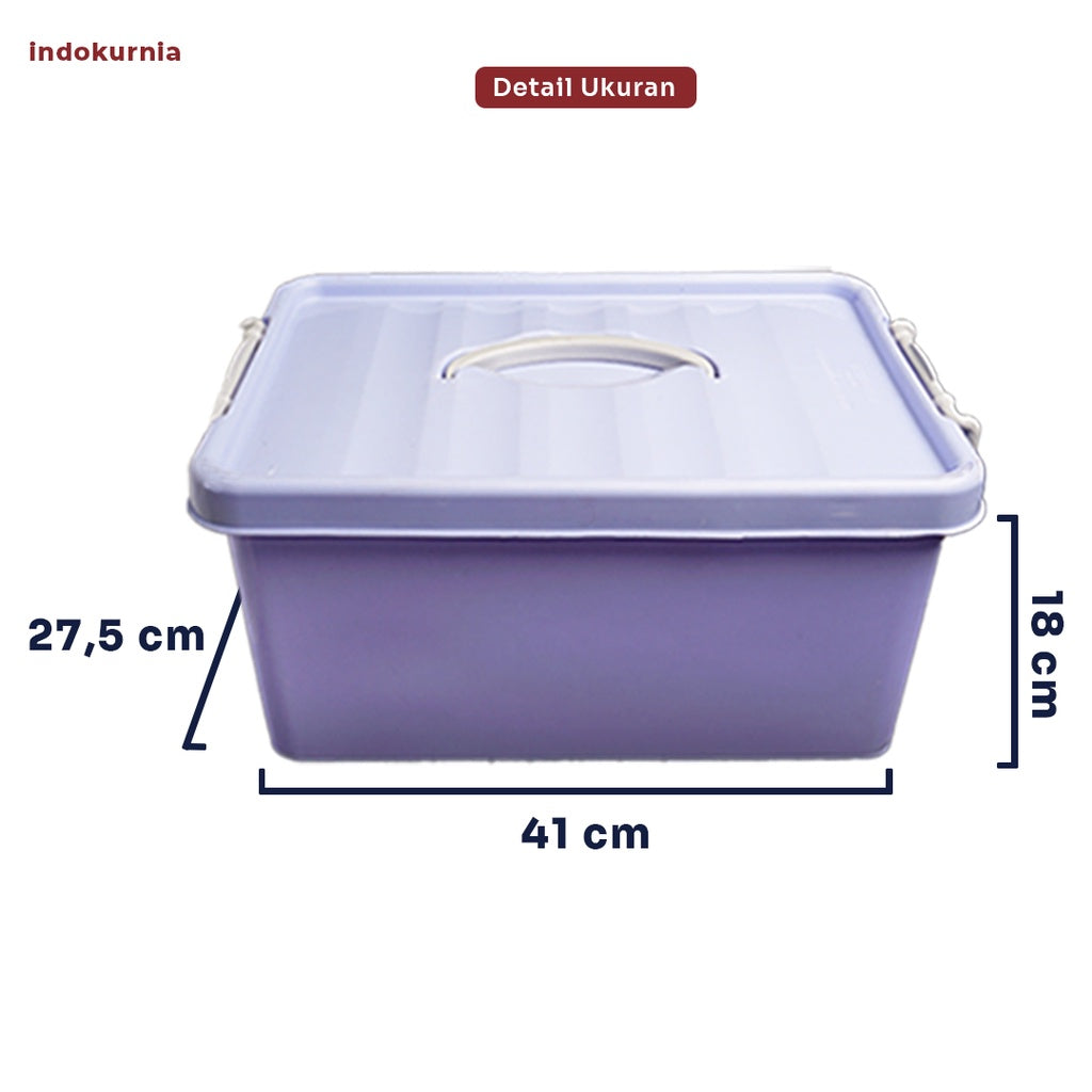 Indokurnia Kontainer Box Organizer 16 Liter Pastel