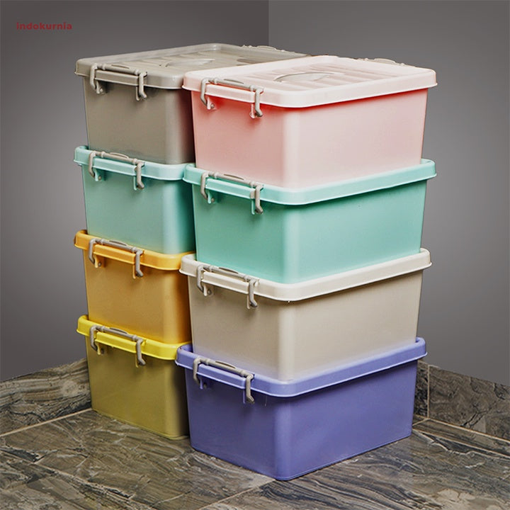 Indokurnia Kontainer Box Organizer 16 Liter Pastel