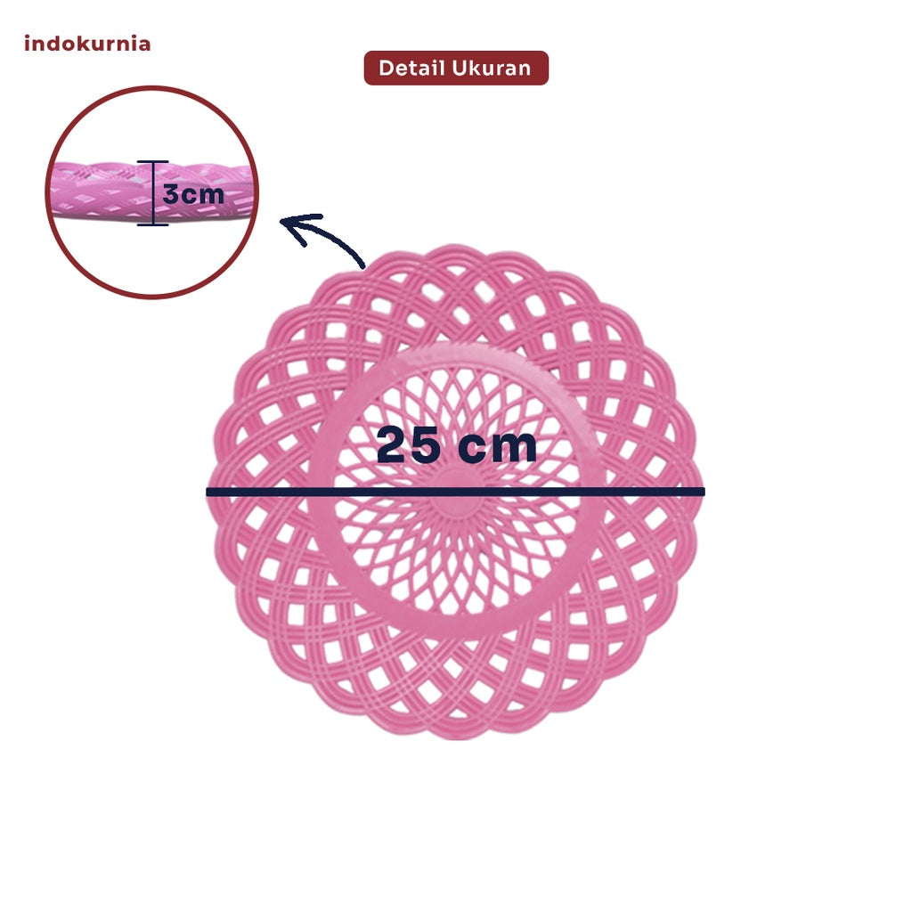 Indokurnia Piring Anyam Rotan Plastik