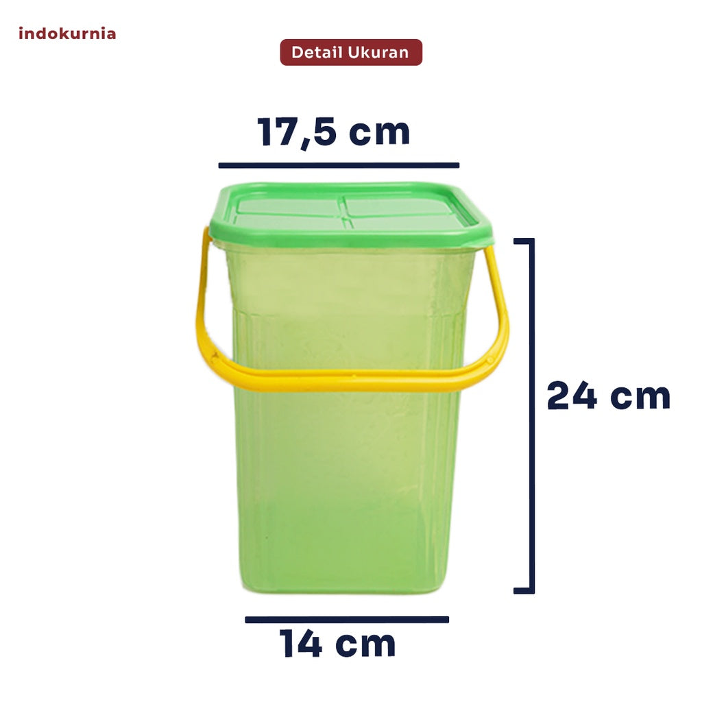 Indokurnia Toples Persegi 5 Liter