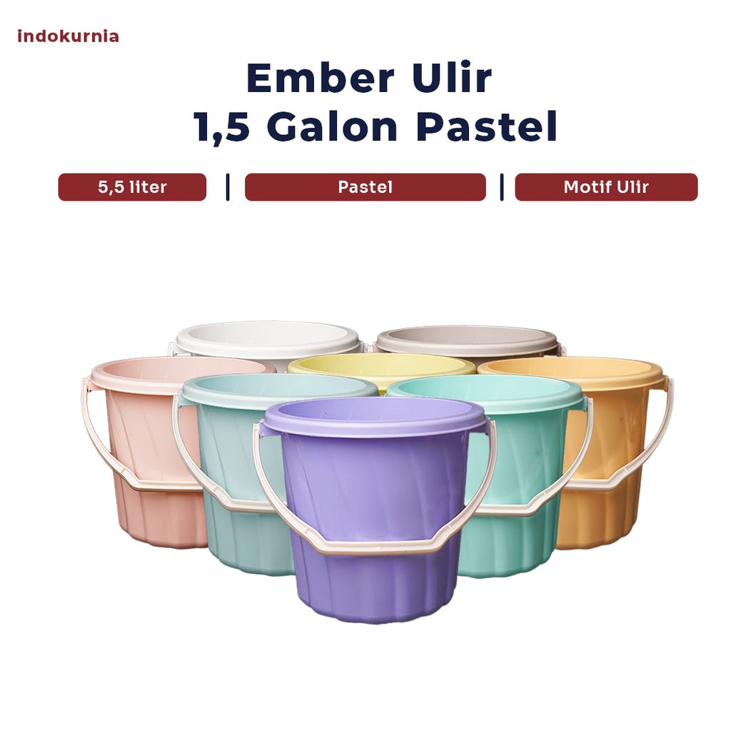 Indokurnia Ember Ulir 1.5 Galon Pastel