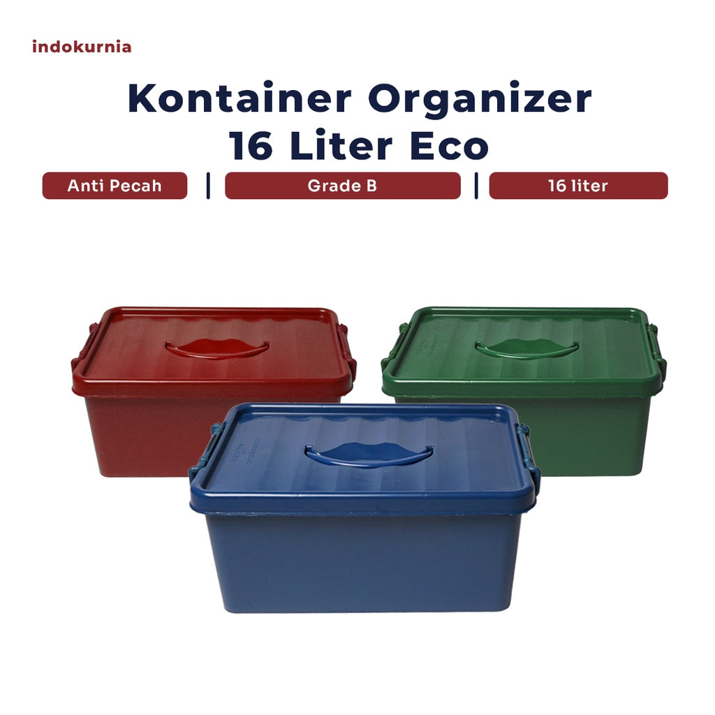 Indokurnia Kontainer Box Organizer 16 Liter Eco