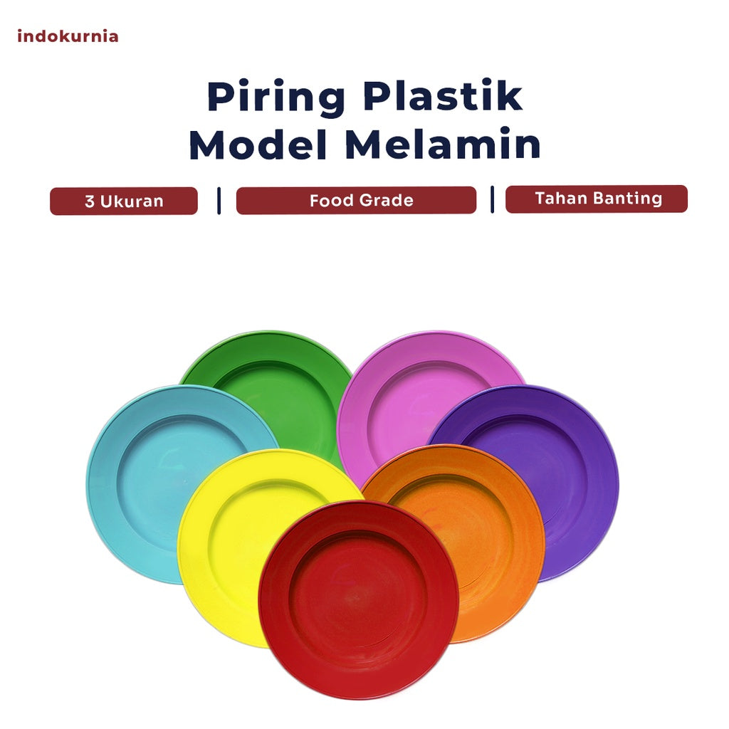 Indokurnia Piring Plastik Model Melamin