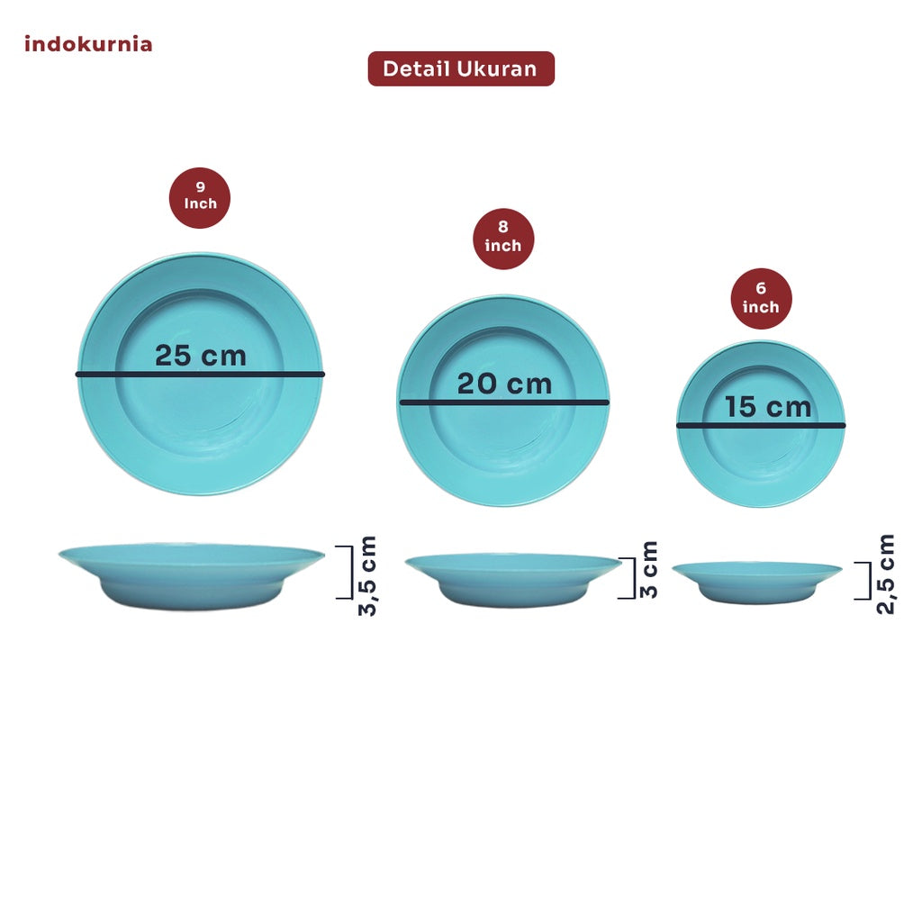 Indokurnia Piring Plastik Model Melamin