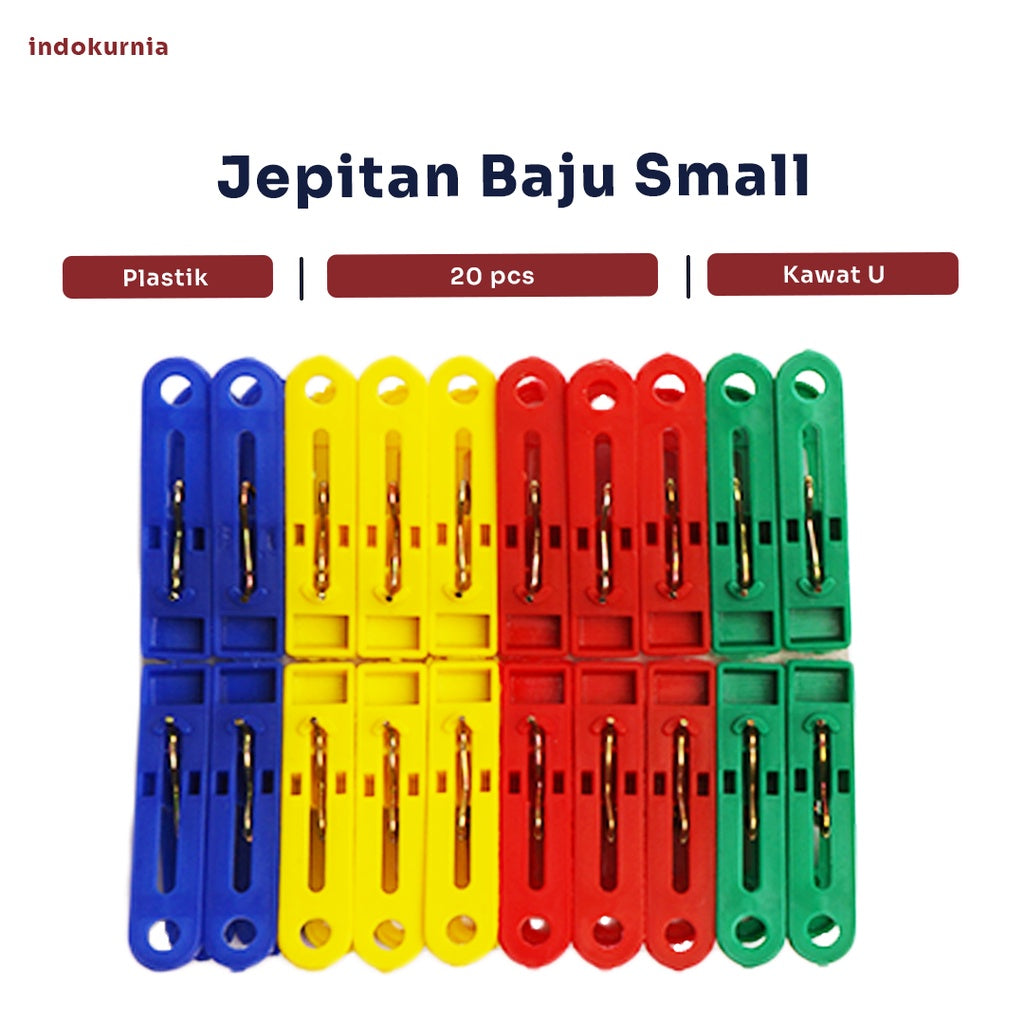 20pcs Indokurnia Jepitan Baju Small