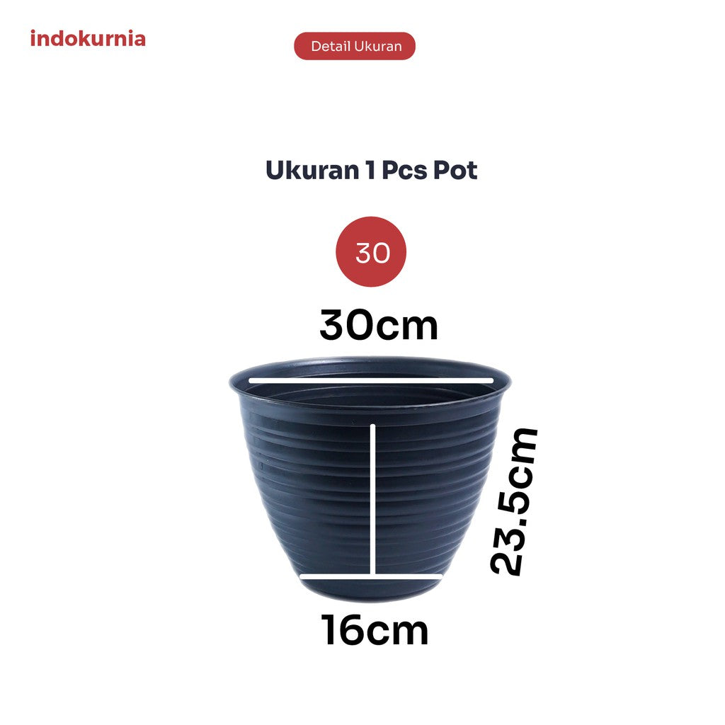 Indokurnia 12 Pcs Pot Tawon Hitam 30cm