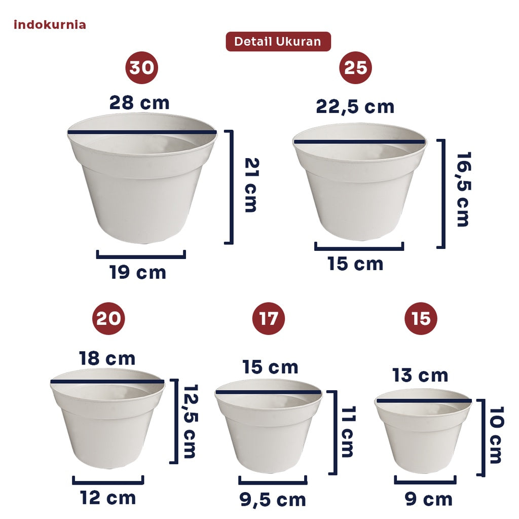 Indokurnia Pot Bibit Putih