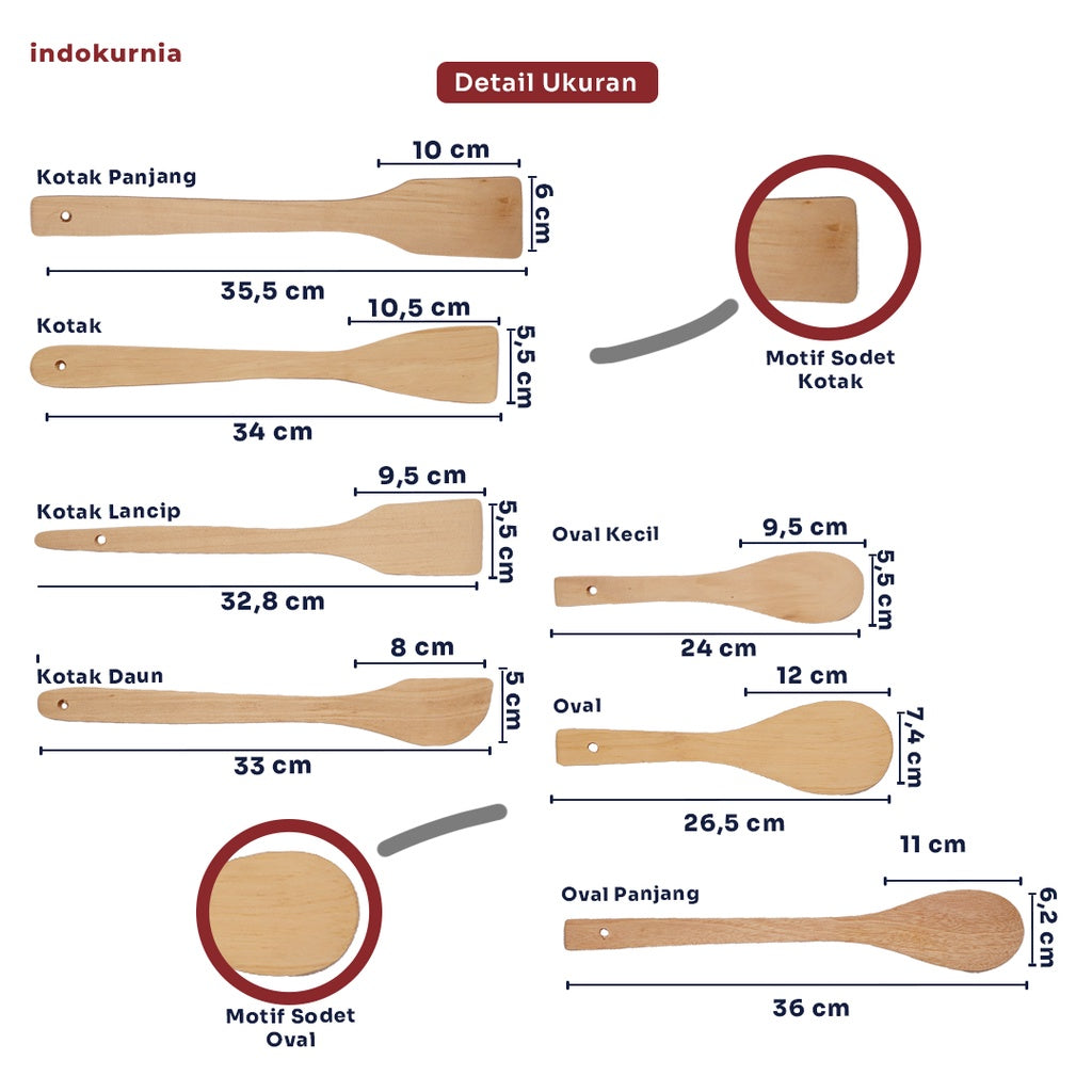 Indokurnia Spatula Kayu Premium