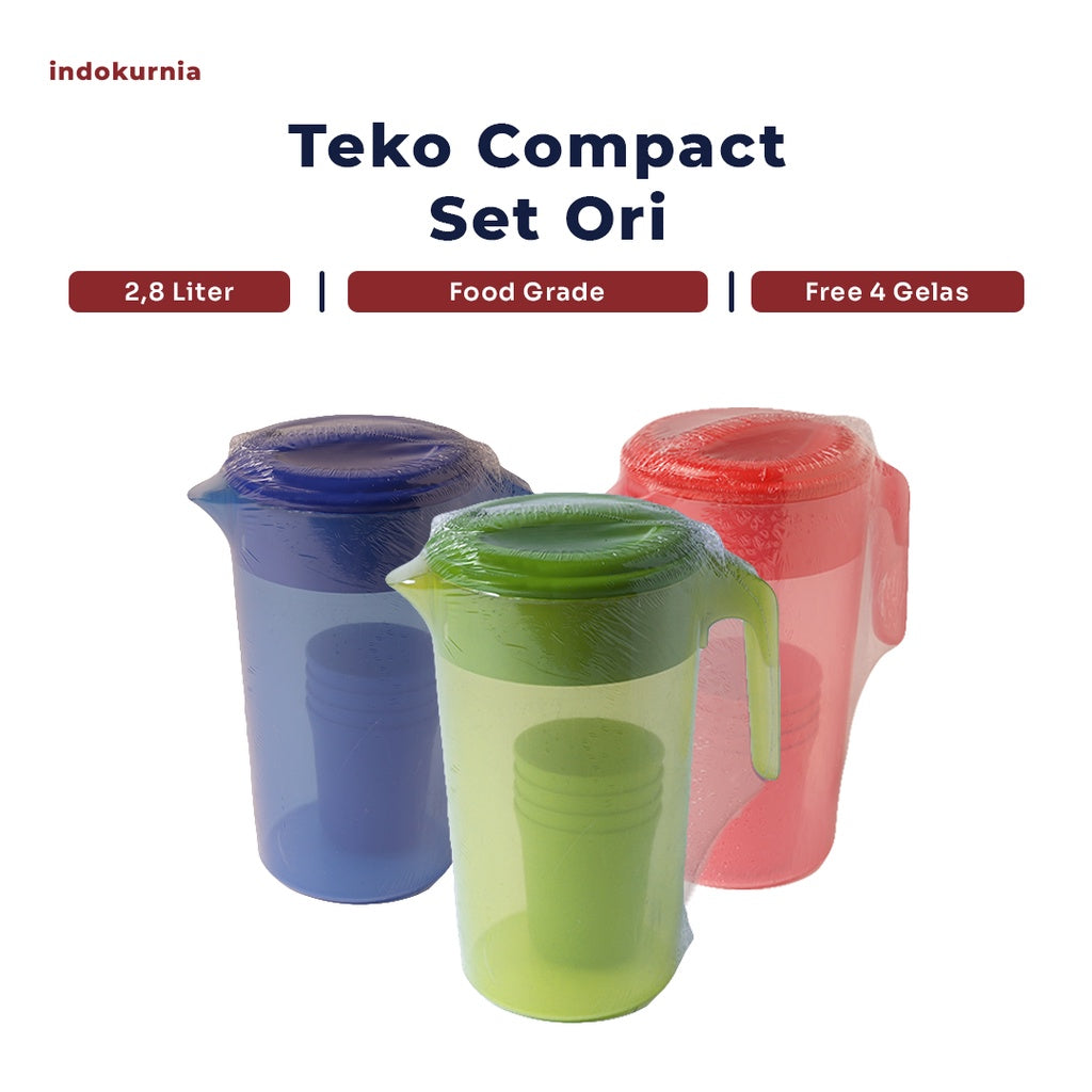 Indokurnia Teko Gelas Compact Set Ori