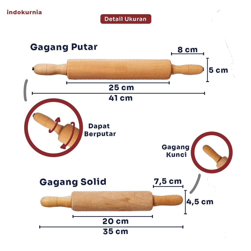 Indokurnia Rolling Pin Premium