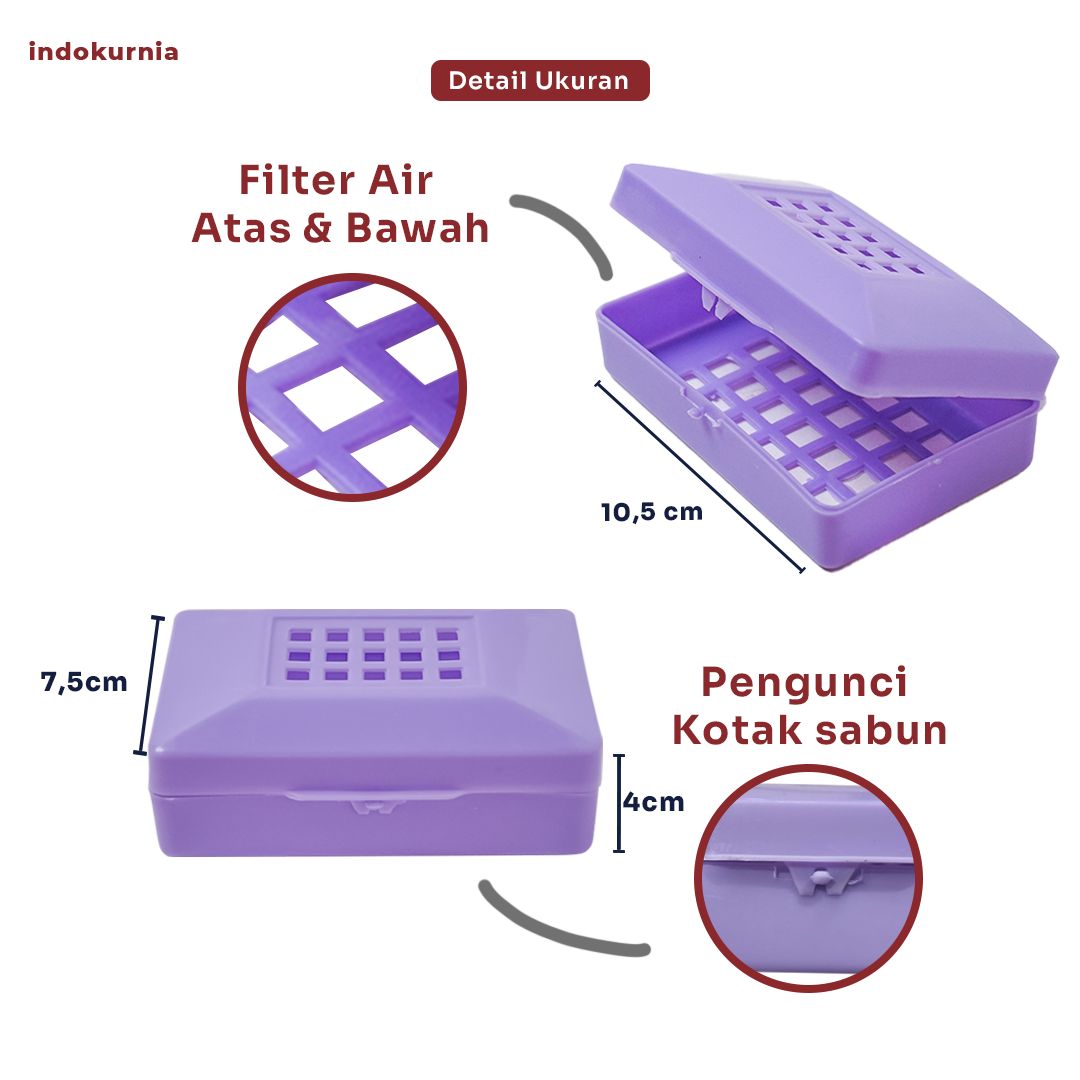 Indokurnia Kotak Sabun Square Pastel