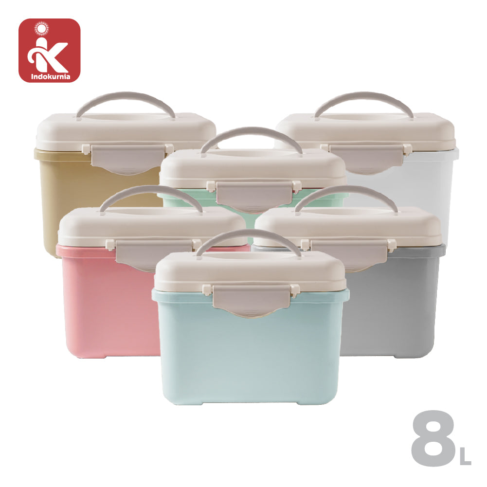 Indokurnia Kontainer Box Quarts 8 Liter Pastel