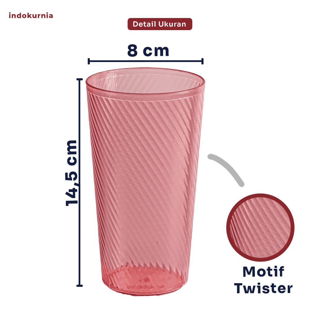 Indokurnia Gelas Twister 500 mL Ori
