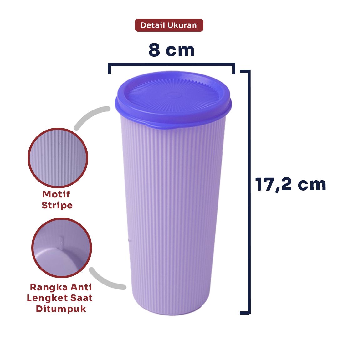 Indokurnia Tumbler Stripe 620 mL Pastel