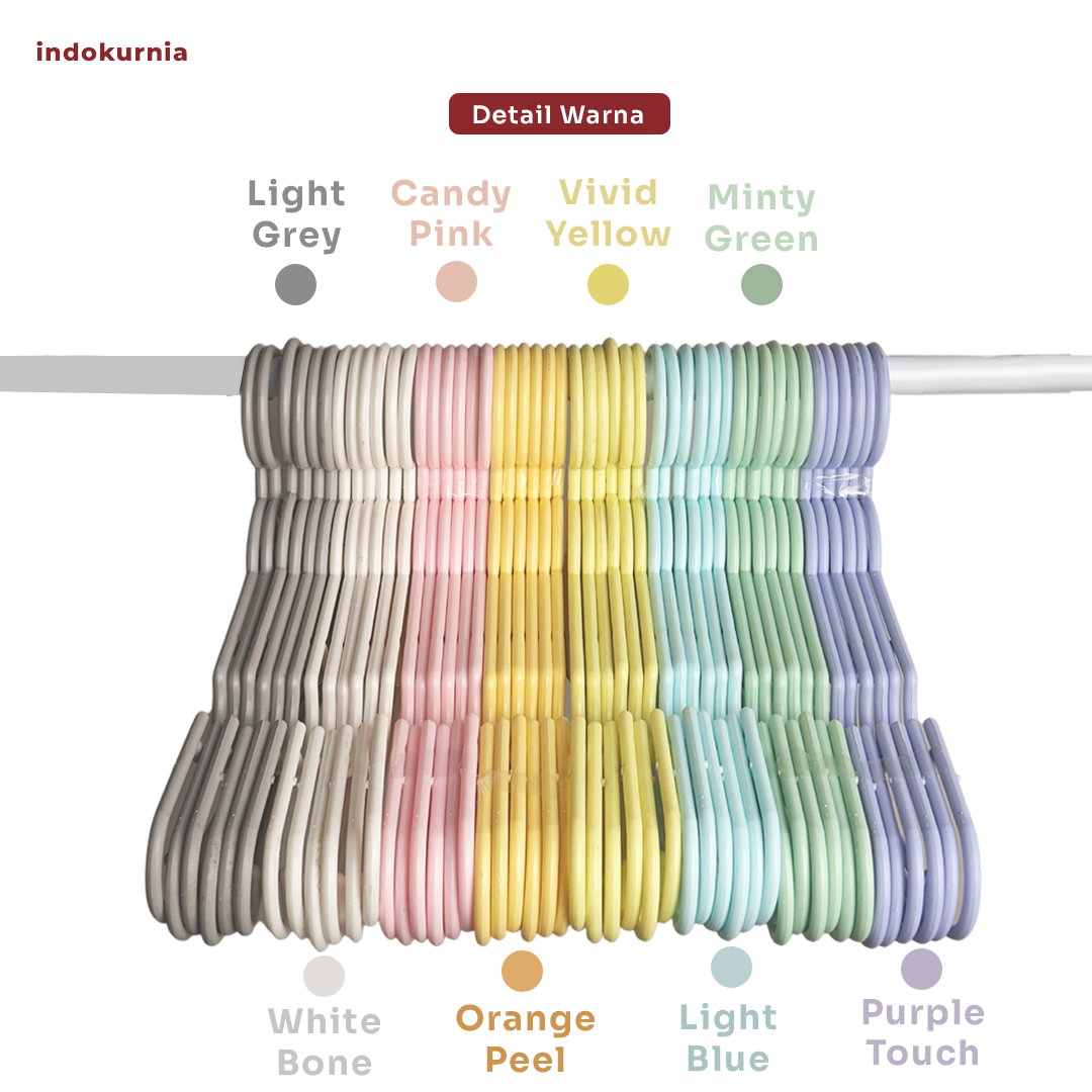 6 pcs Gantungan Baju Boy Pastel