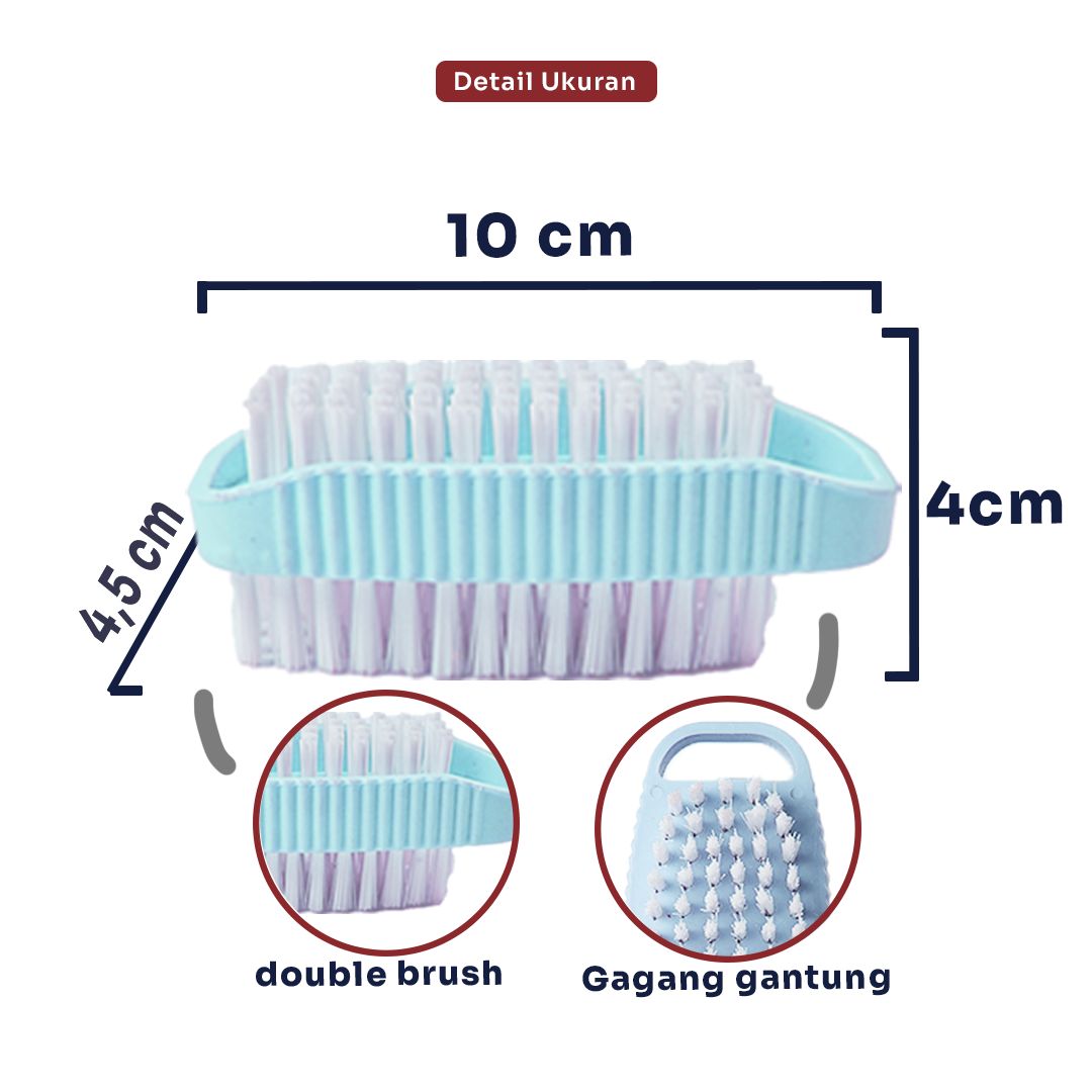 Indokurnia Sikat Kuku Double Brush Pastel