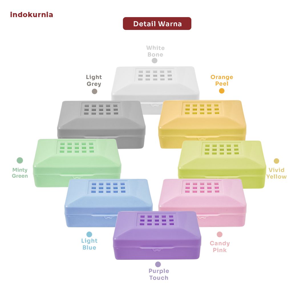 Indokurnia Kotak Sabun Square Pastel